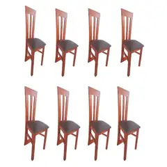 GENERICO - Pack 8 sillas Elegant Koliat nogal