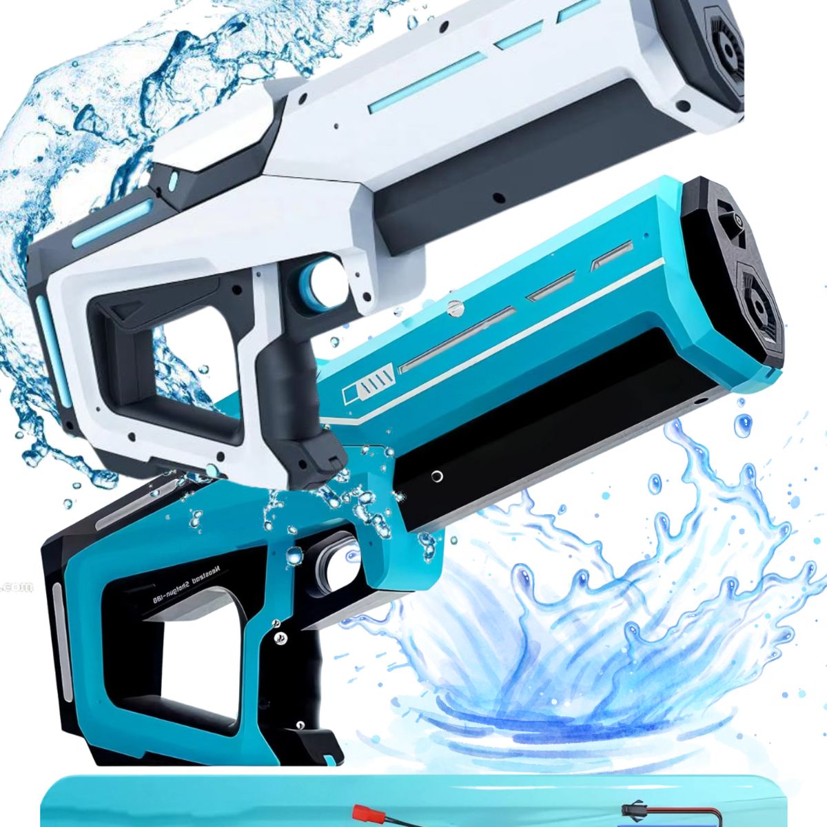 GENERICO - PISTOLA BLASTER LANZA AGUA ELECTRICA AUTOMATICA RECARGABLE