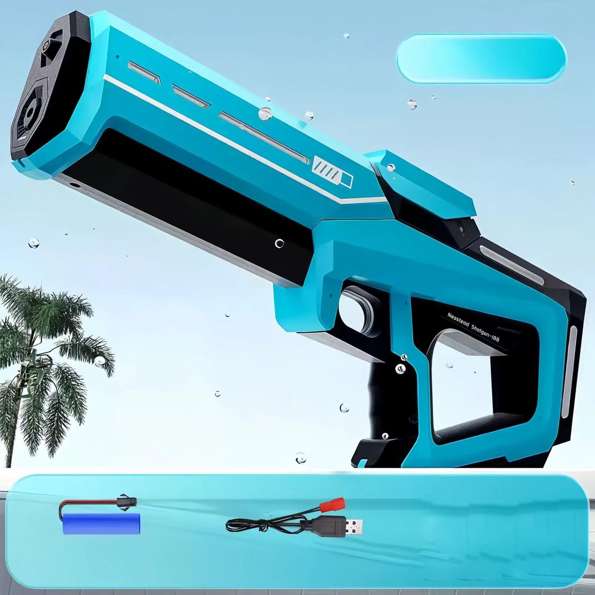 GENERICO - PISTOLA BLASTER LANZA AGUA ELECTRICA AUTOMATICA RECARGABLE