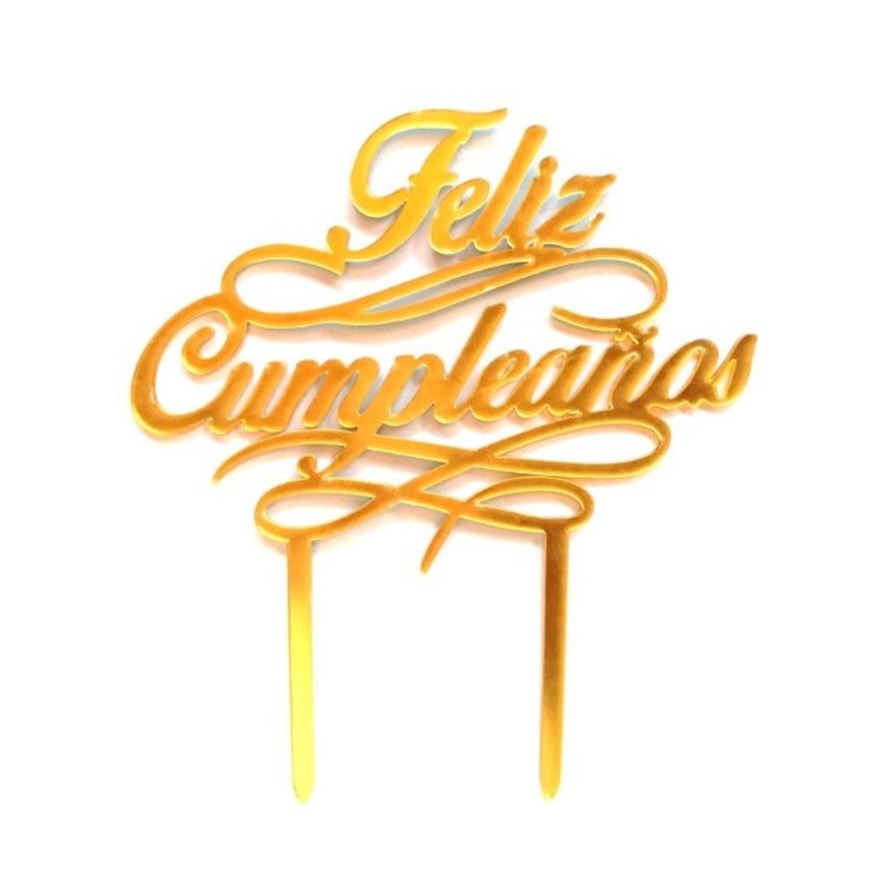 GENERICO - DECO TORTA ACRILICO FC DORADO X1 UNI