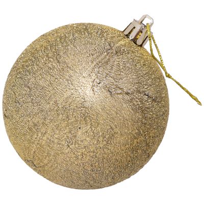 Imagen 2 del producto Set de 12 esferas escarchadas 8 cms doradas