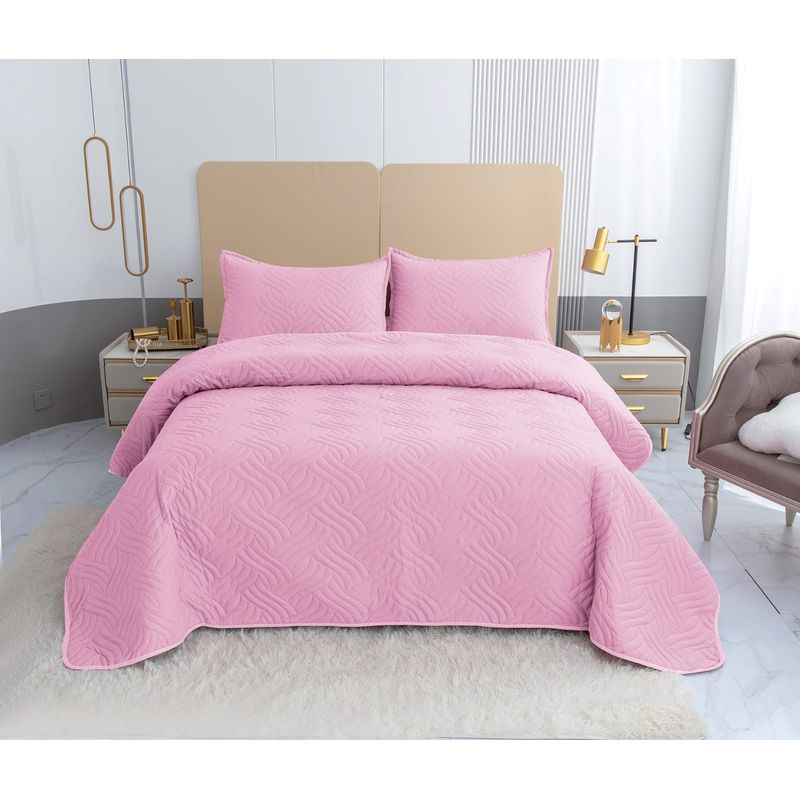 GENERICO - Cubrecamas quilt verano Liso color 2 plazas