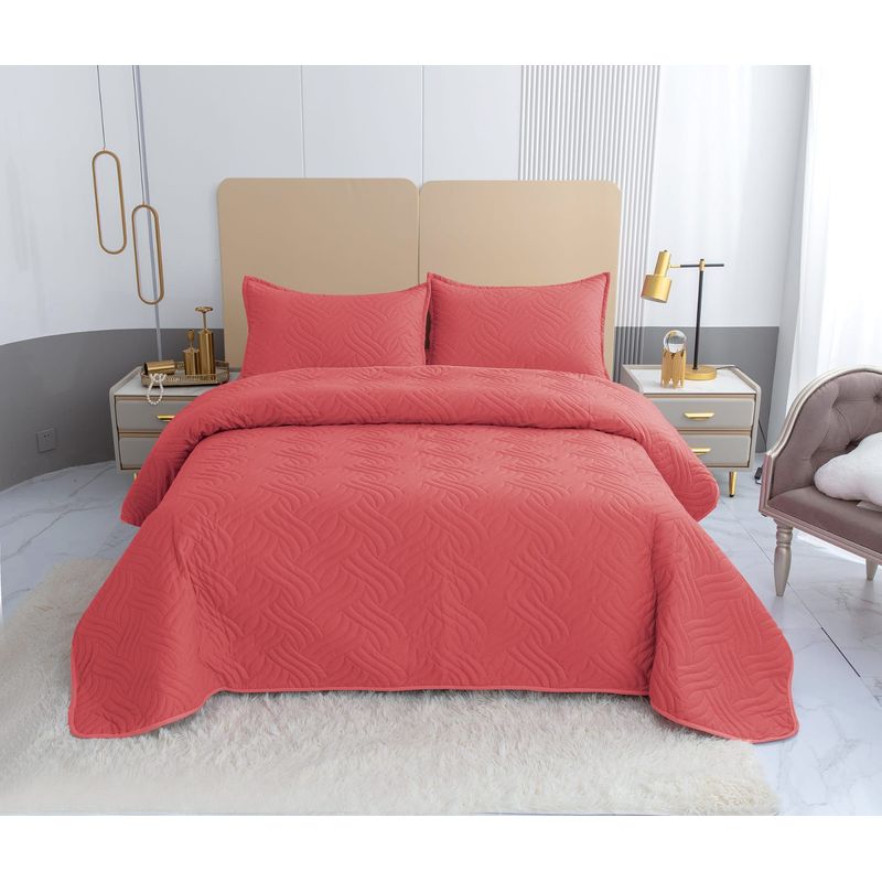 GENERICO - Cubrecamas quilt verano Liso color 2 plazas