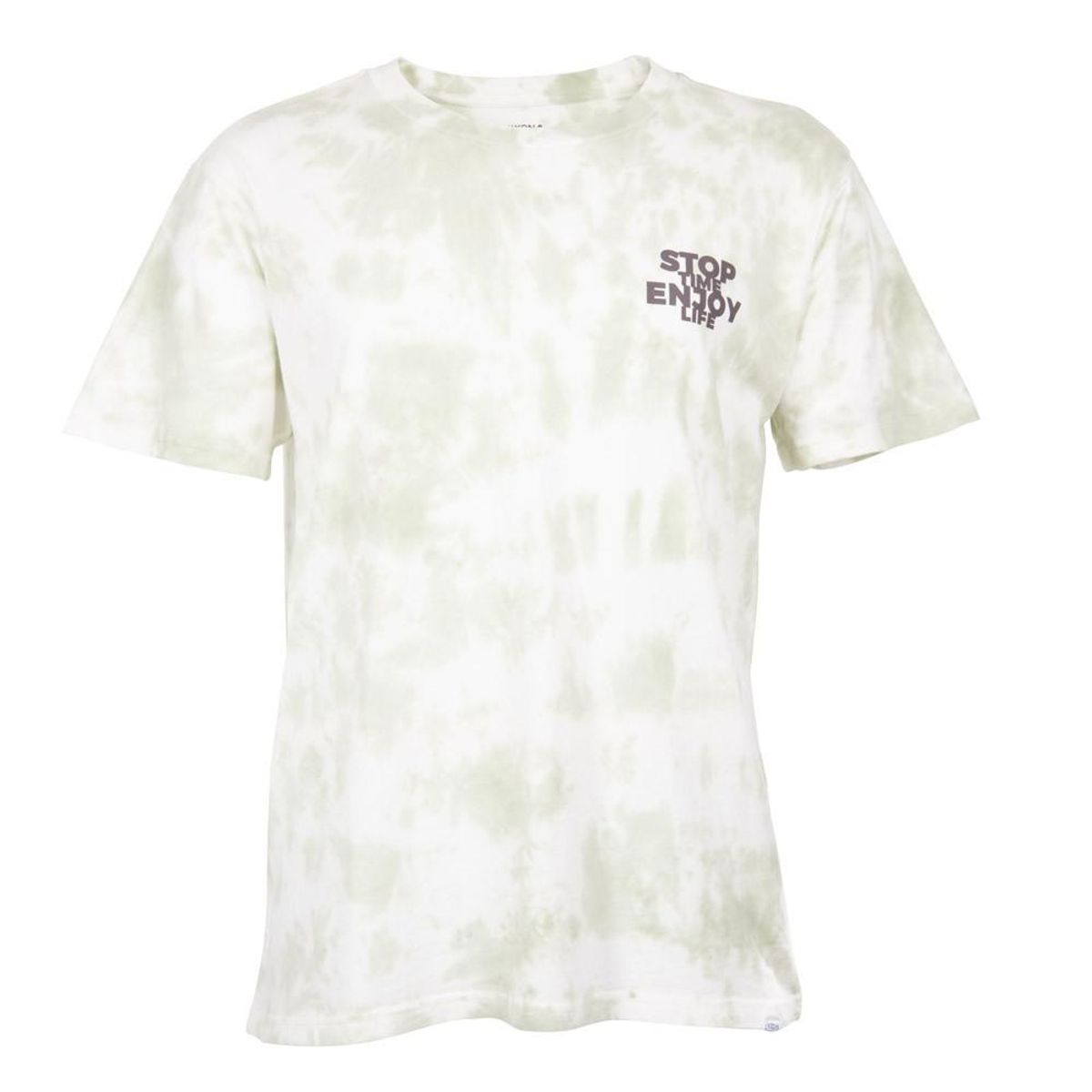 NIXON - Polera Verde tyedie Stop Time Enjoy Life Nixon