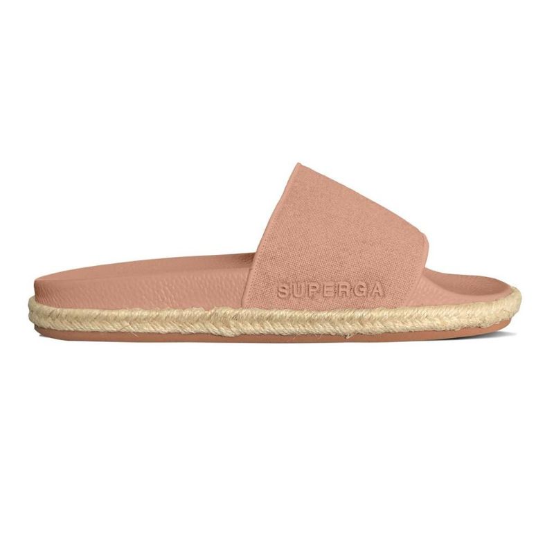 SUPERGA - Sandalia 1908 Slides Organic Canvas Rope Mangosteen Superga - Rosa