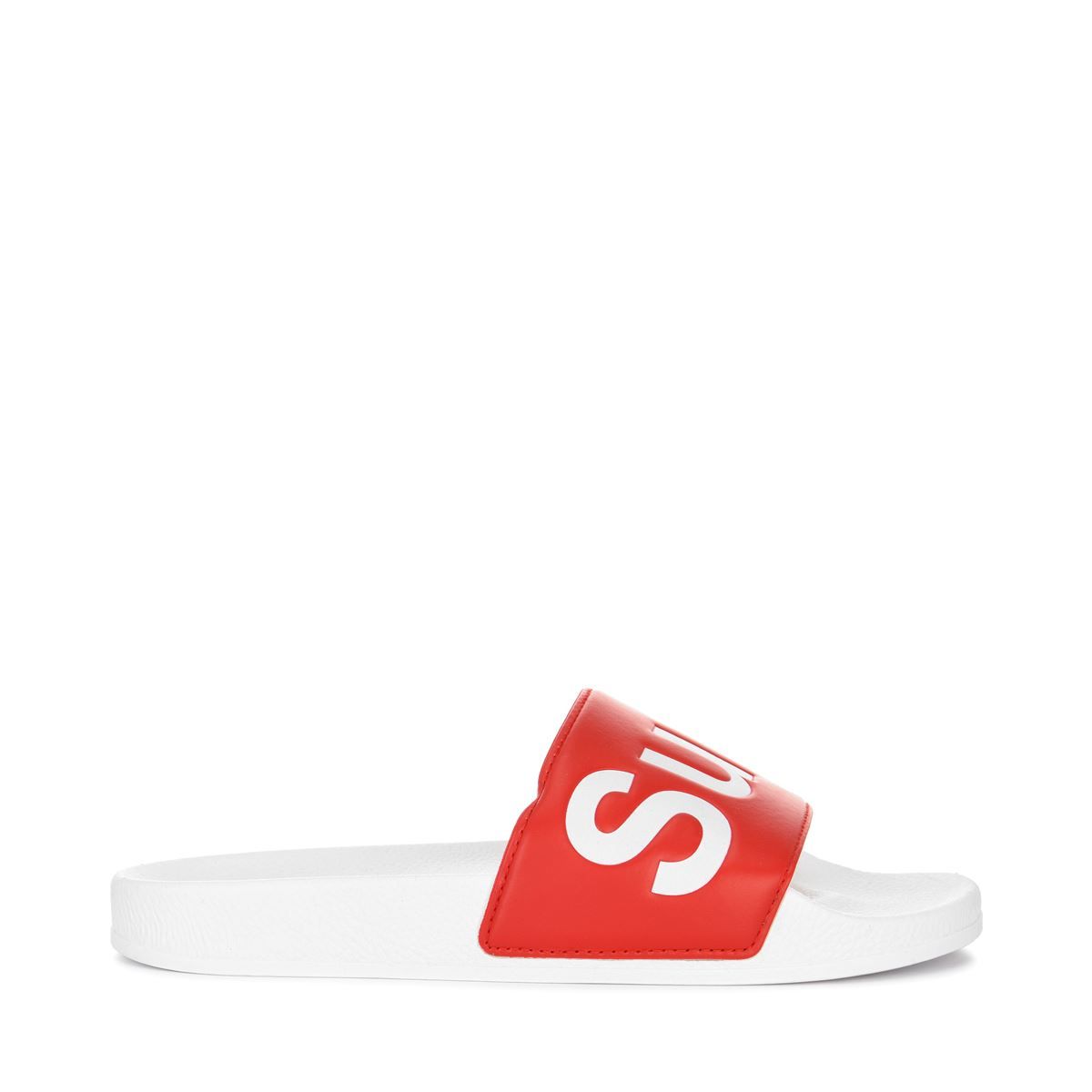 SUPERGA - Sandalia 1908 Slides Polysoft White Red Superga