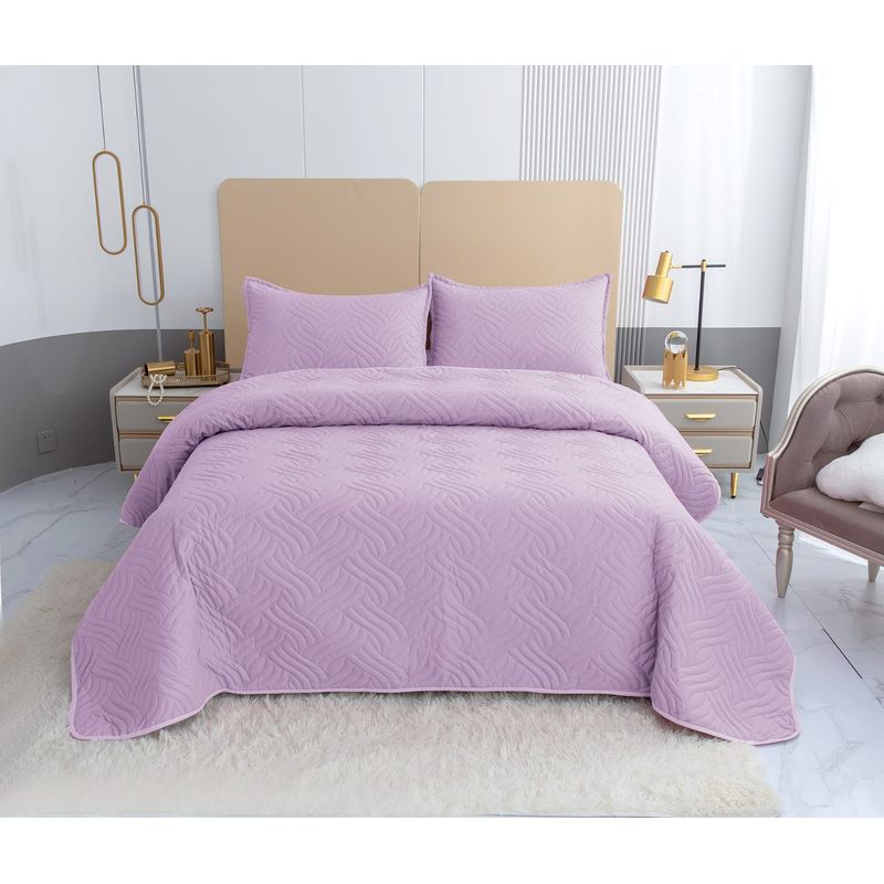GENERICO - Cubrecamas quilt verano Liso color 2 plazas