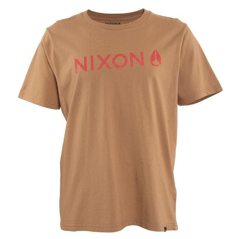 NIXON - Polera Men Brown Logo Front Red - Café