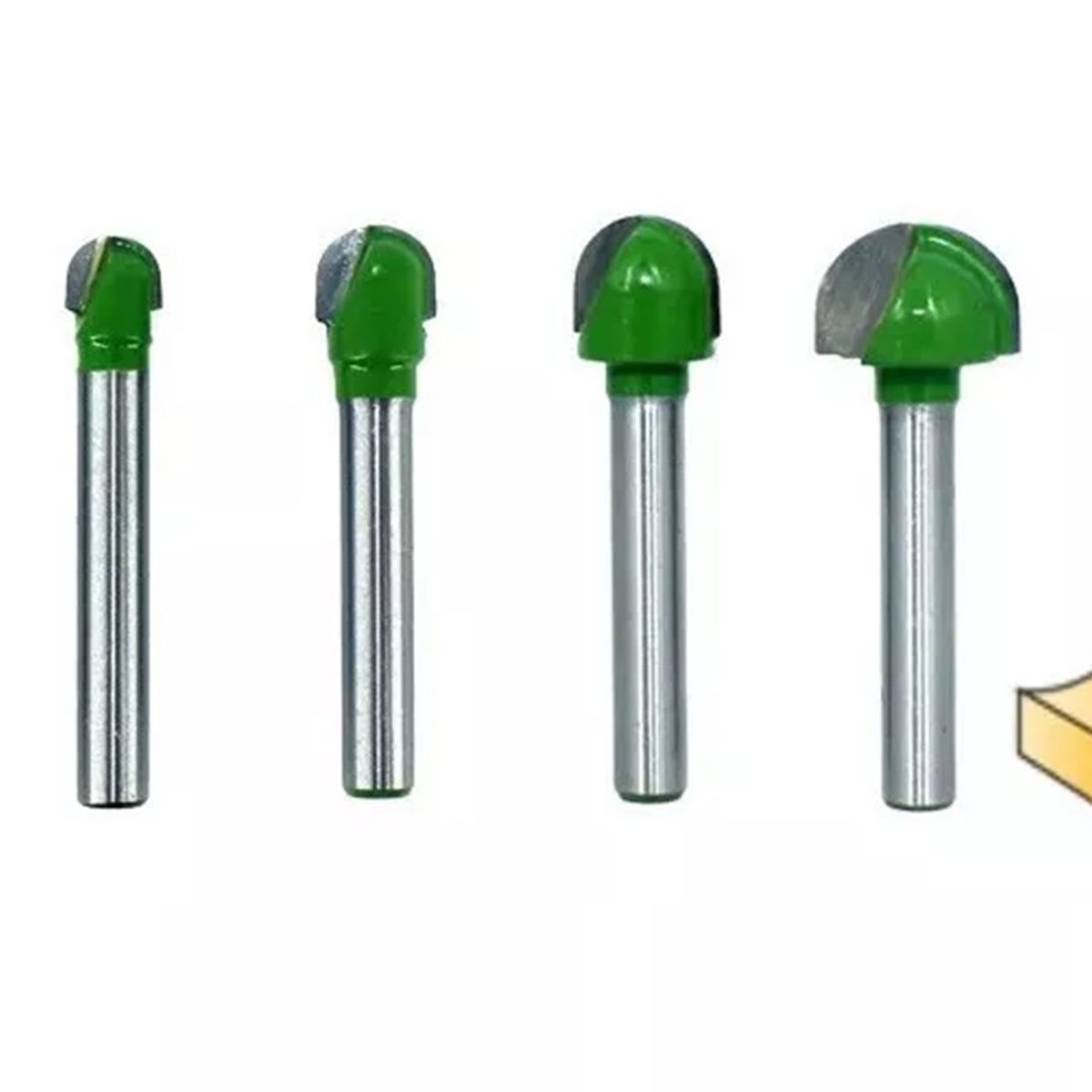 GENERICO - Fresa Madera Redonda Toma 6 mm Set 5pcs