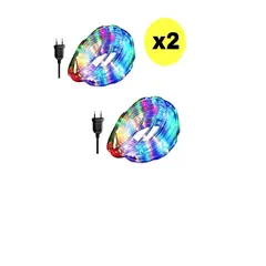 GENERICO - Pack X2 Manguera Luces Led De Navidad 10 Metros Decorativa