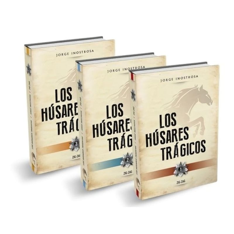 TOP10BOOKS - LIBRO LOS HÚSARES TRÁGICOS - 3 TOMOS / ZIG-ZAG / JORGE INOSTROSA