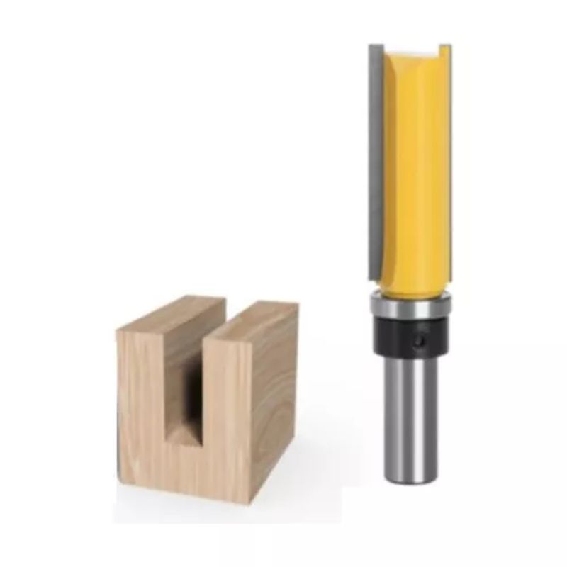 GENERICO - Fresa Madera Recta Copiadora ½  x ¾  x 2 Rodamiento Superior