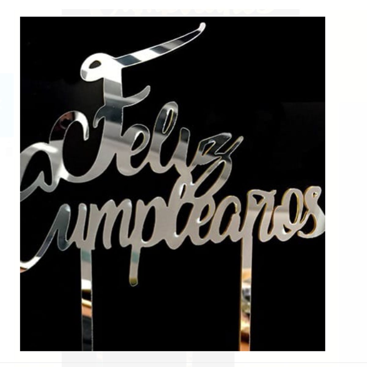 GENERICO - DECO TORTA ACRILICO FC PLATEADO X1 UNI