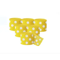 GENERICO - FESTON X 6 POLKA AMARILLO 5cCM X 10MT X1 UNI