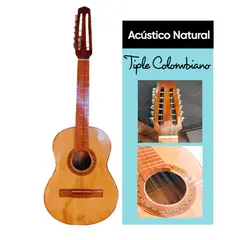STRAUSS - Tiple Colombiano Acústico color Natural Fabricación Nacional