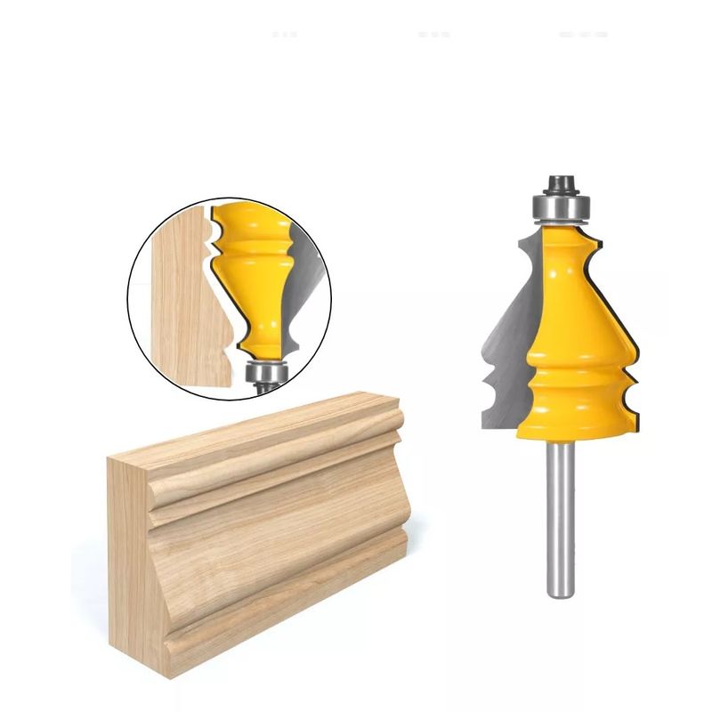 GENERICO - Fresa Madera Para Moldura Zócalo Marcos Vástago  ¼  X 45.mm