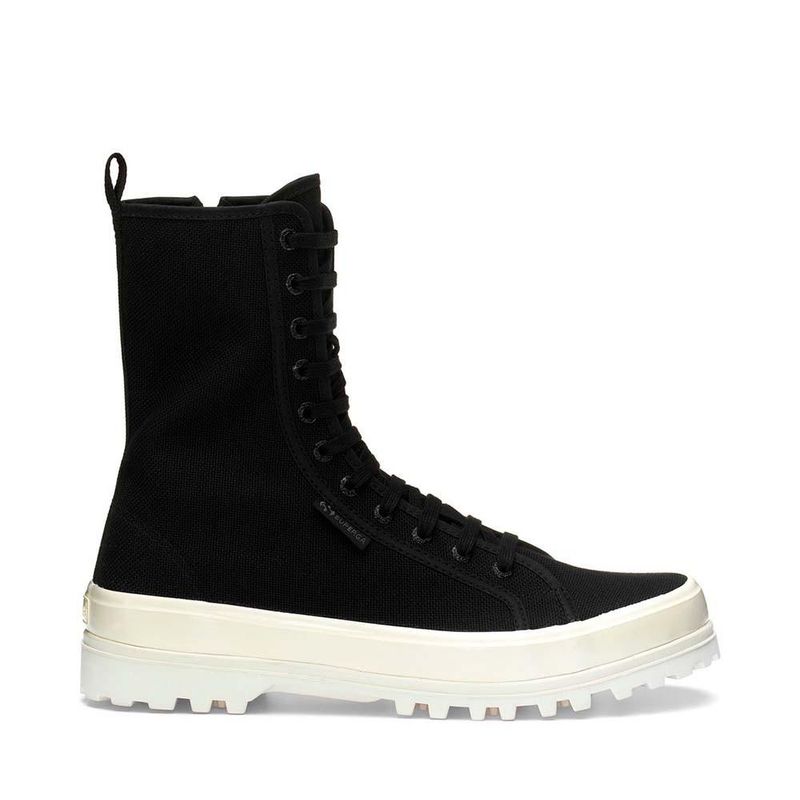 SUPERGA - Zapatilla 2641 Alpina High Shiny Black Total - Negro