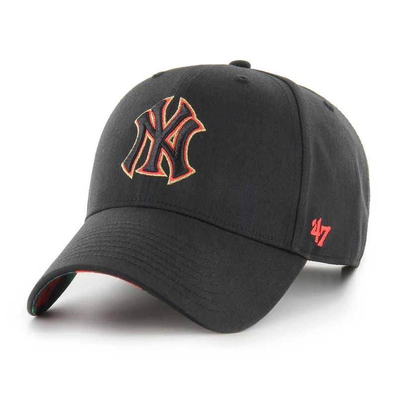 47 - Jockey New York Yankees MVP Snapback Rose Garden Black - Negro