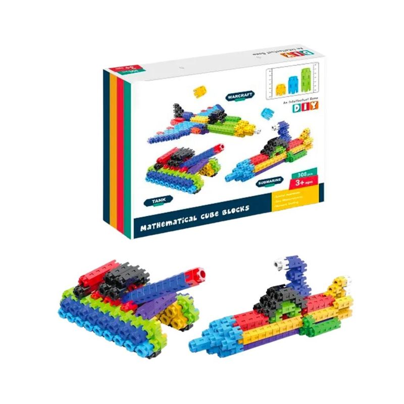 SPACEZAT - Set Construcción Cubos Conectores Multiencaje 308 pzs Unifix