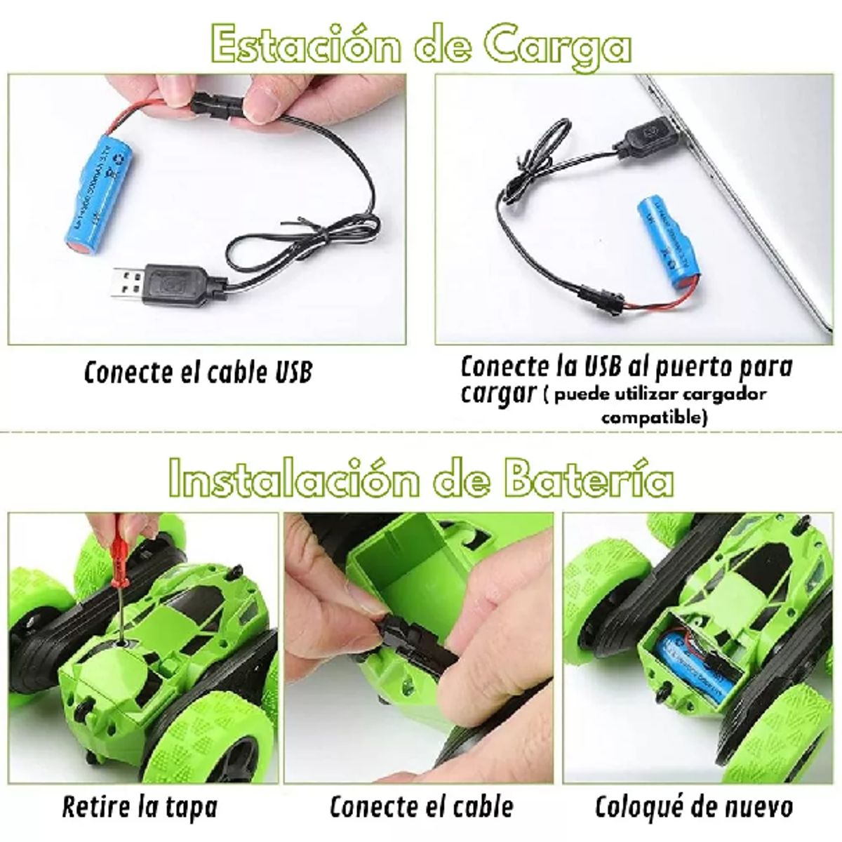 GENERICO - Auto Loco 360 Acrobatico Control Remoto Stunt Rc Recargable