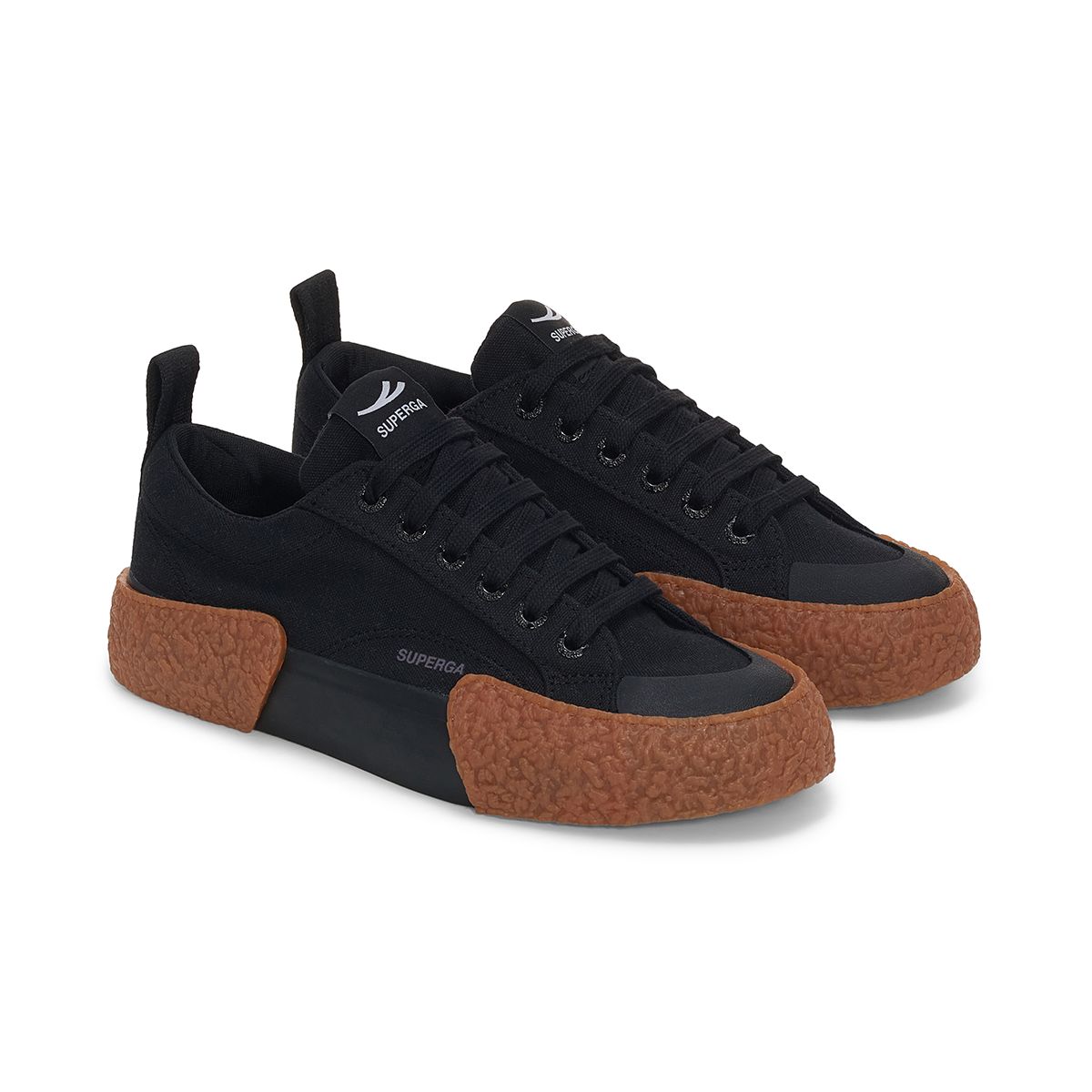 SUPERGA - Zapatilla 2660 Stripe Big Bump Black Gum