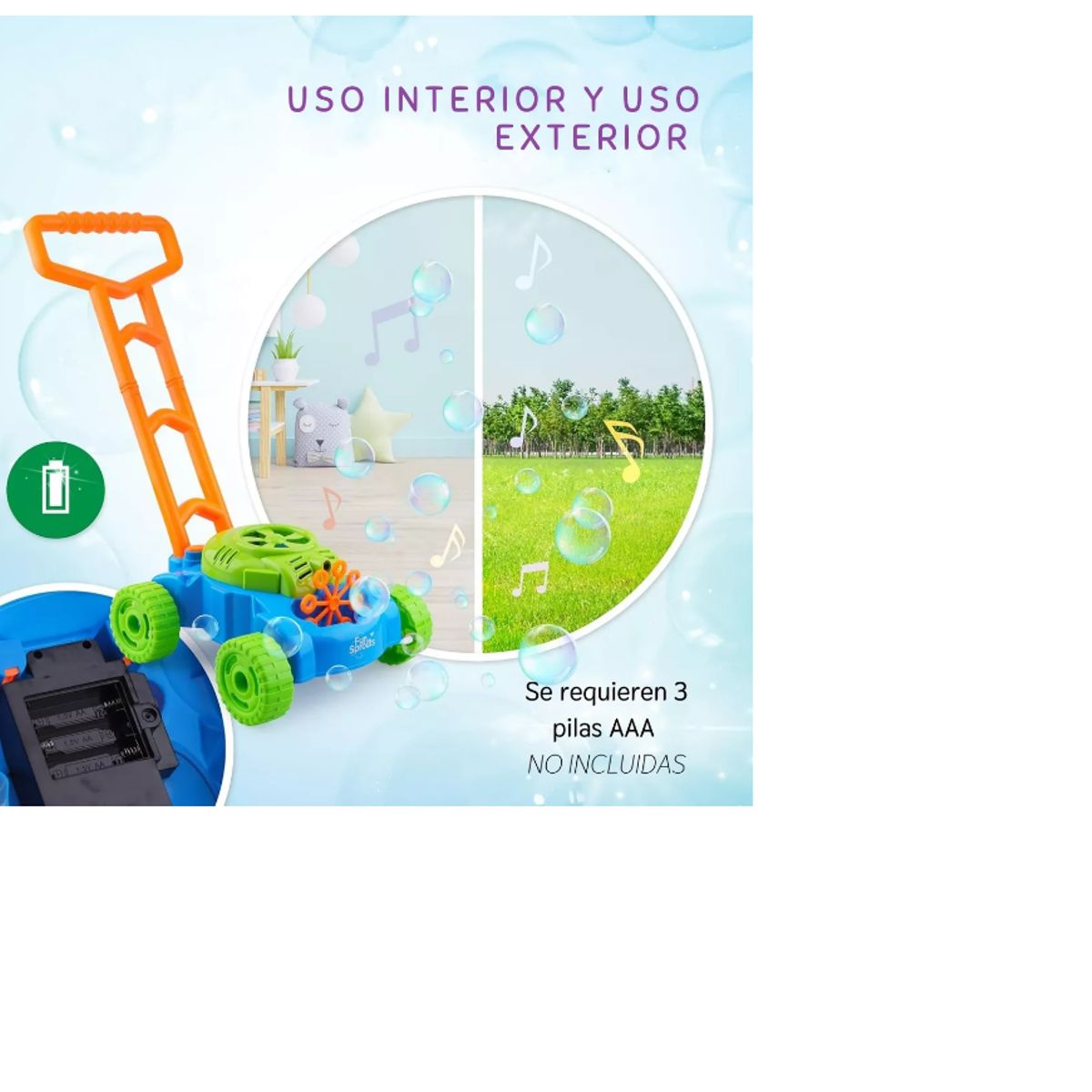 GENERICO - Cortacesped Maquina De Burbujas Niños Juguete Electrica