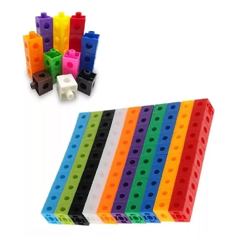 GENERICO - 100 Cubos De Encaje Unifix - Matemáticas - Método Singapur