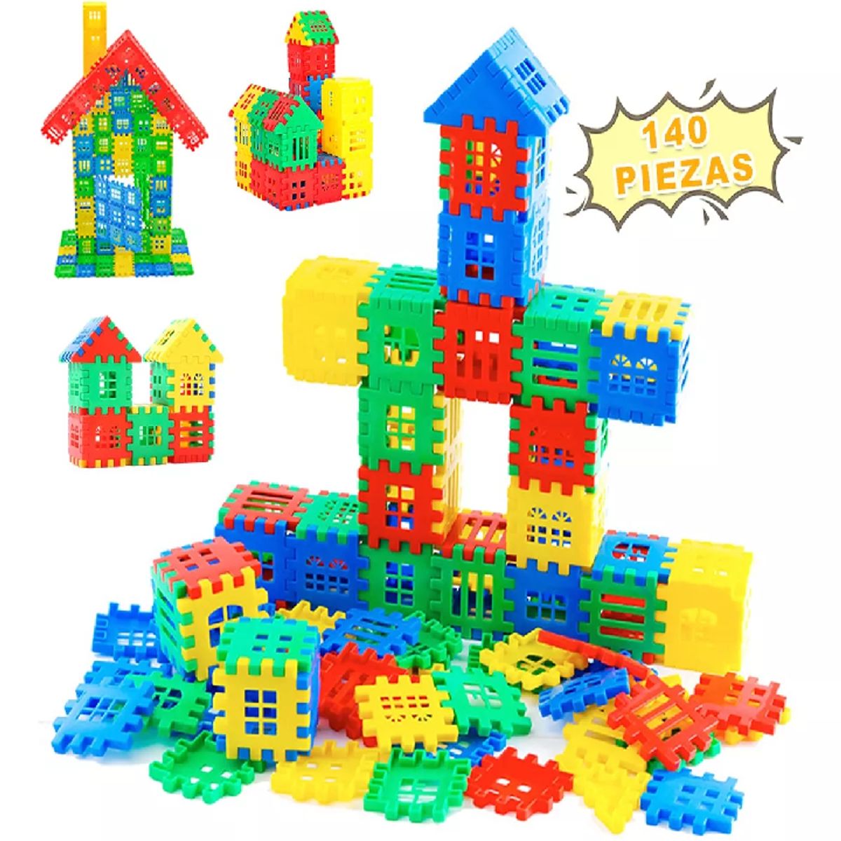 GENERICO - Kit Bloques De Construcción Juguetes Educativo Niños 140 Pcs