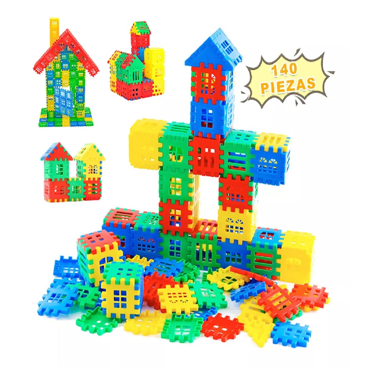 GENERICO - Kit Bloques De Construcción Juguetes Educativo Niños 140 Pcs