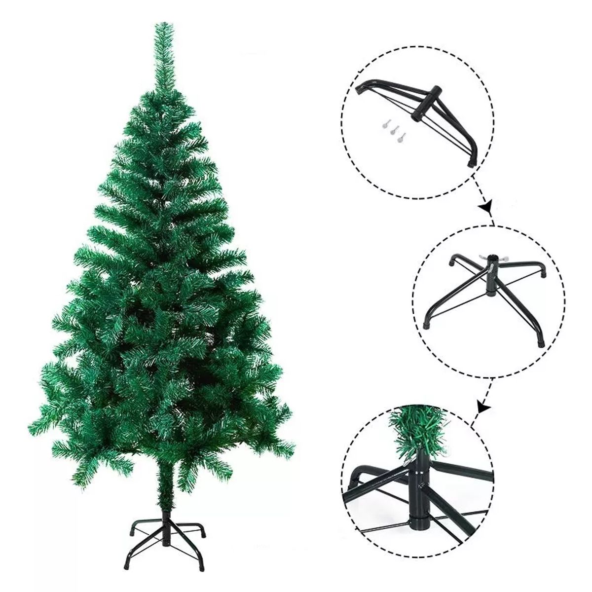 GENERICO - Árbol De Navidad Pascua 1.5 Metros Verde 220 Ramas