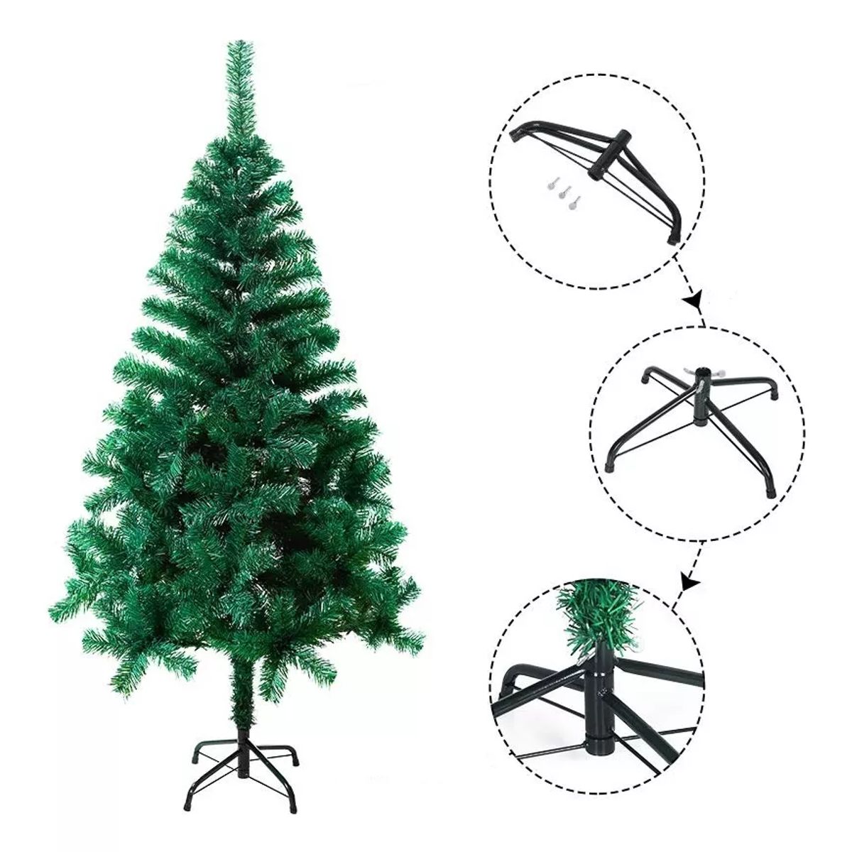 GENERICO - Árbol De Navidad Pascua 1.5 Metros Verde 220 Ramas