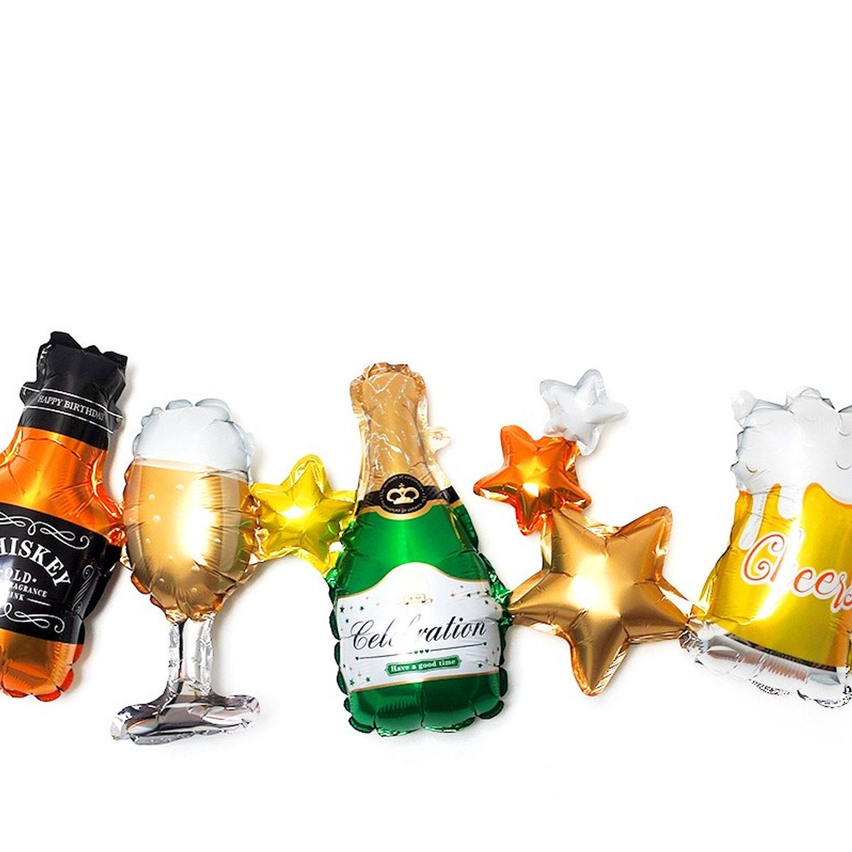 GENERICO - GUIR GLOBO METALICO COPETES 965X33CM X1 UNI