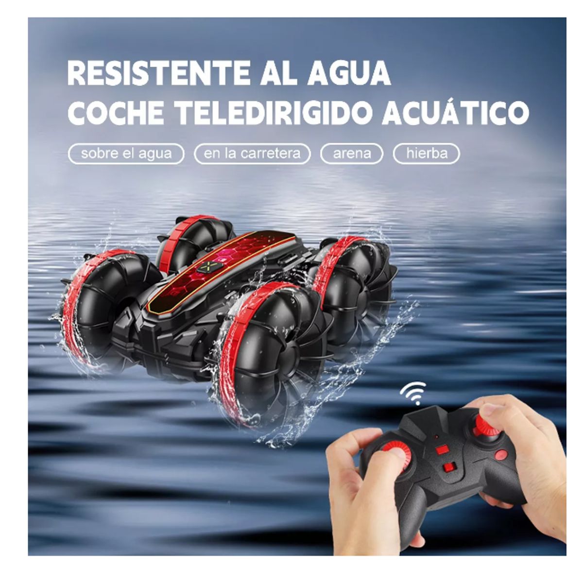 GENERICO - Auto Anfibio Control Remoto Juguete Acrobático 360 Grados