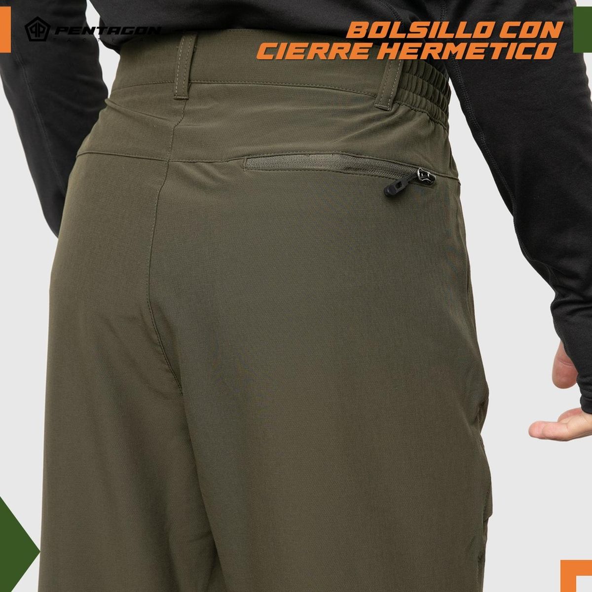 PENTAGON - Pantalon de Trekking Outdoor Hombre Pentagon Desmontable - Beige