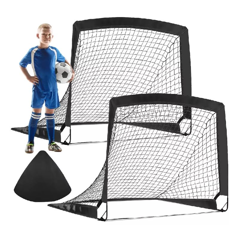 GENERICO - Portería De Fútbol Infantil, Red De Fútbol Infantil 2 Piezas