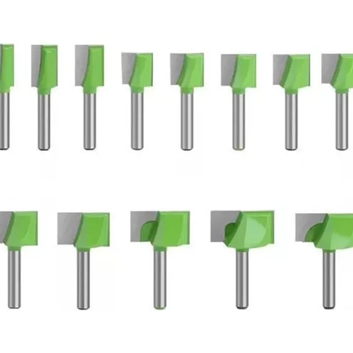 GENERICO - Fresa Madera Rectificadora Vástago ¼ X Set 13 Pcs.