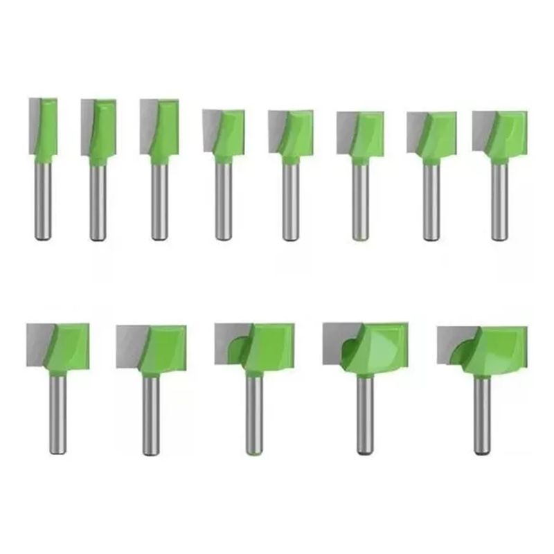 GENERICO - Fresa Madera Rectificadora Vástago ¼ X Set 13 Pcs.