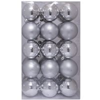 Set de 30 esferas de 6 cms color plata