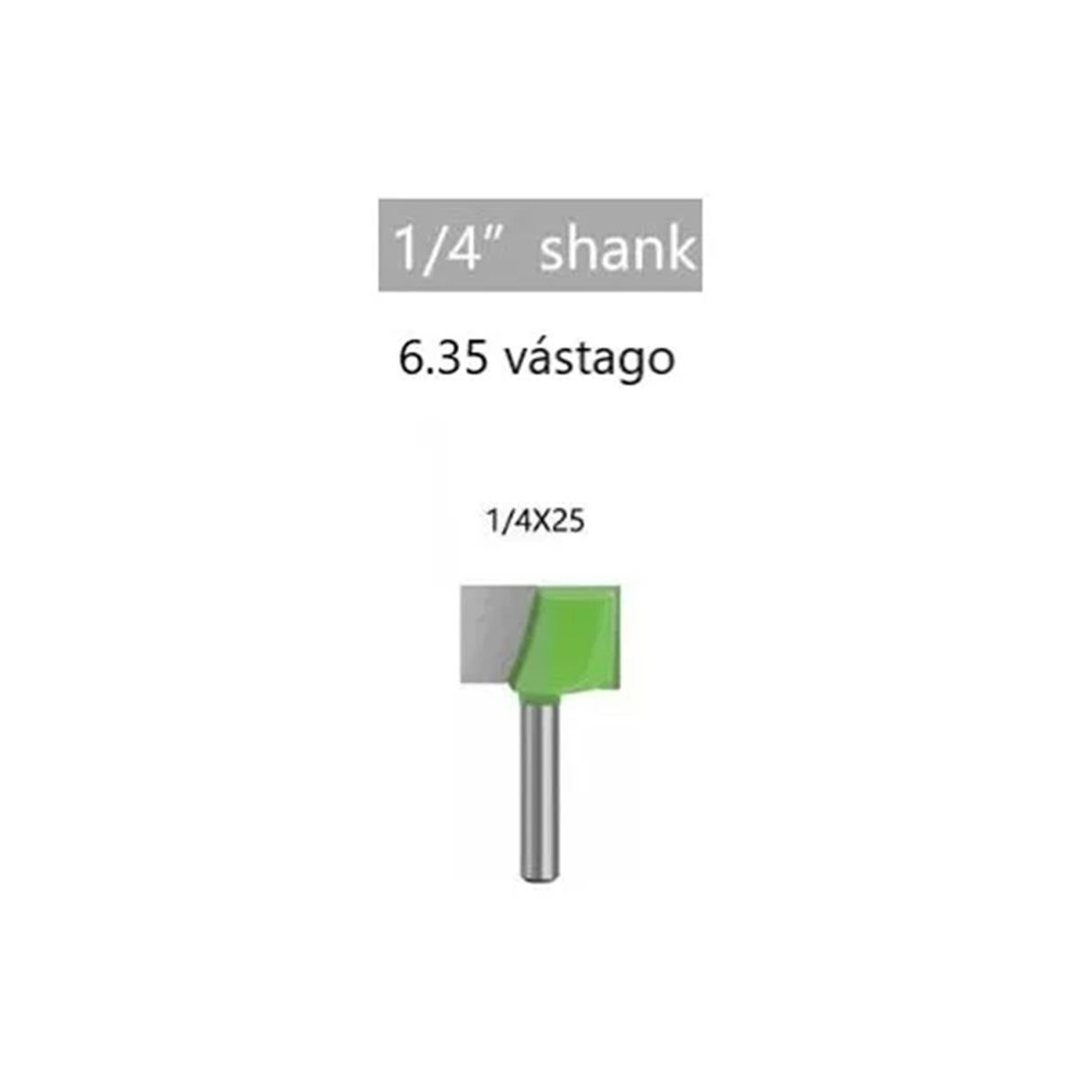 GENERICO - Fresa Madera Rectificadora Vástago ¼ X 25