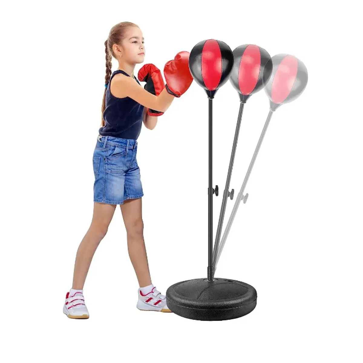 GENERICO - Set De Boxeo Puching Ball Niños Altura Ajustable