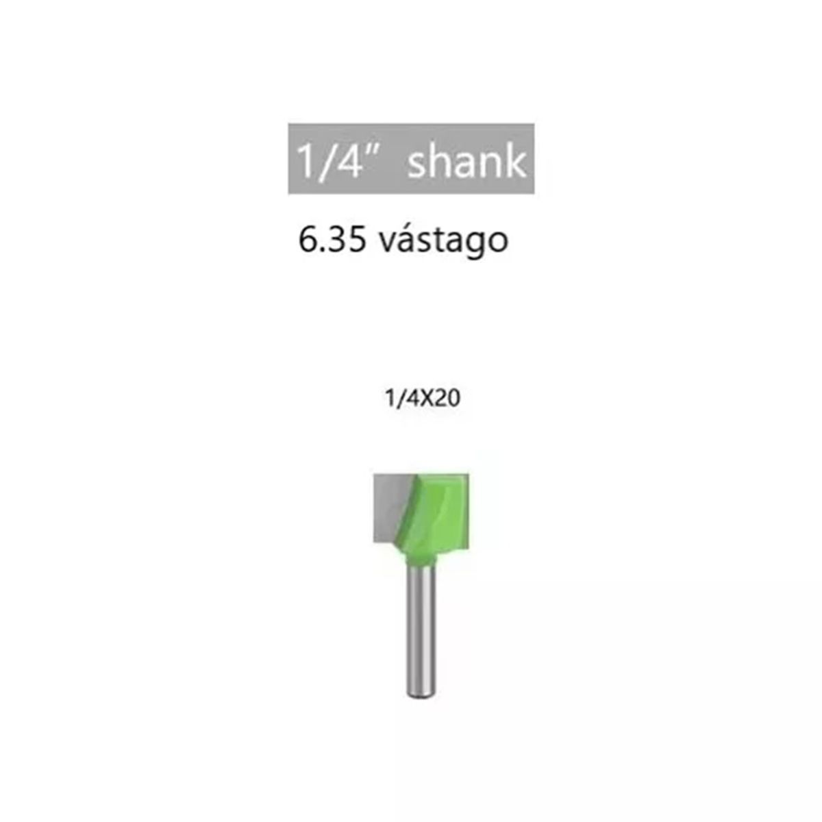 GENERICO - Fresa Madera Rectificadora Vástago ¼ X 20