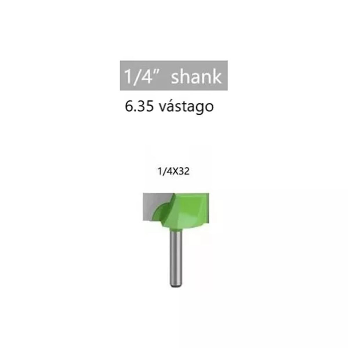 GENERICO - Fresa Madera Rectificadora Vástago ¼ X 32