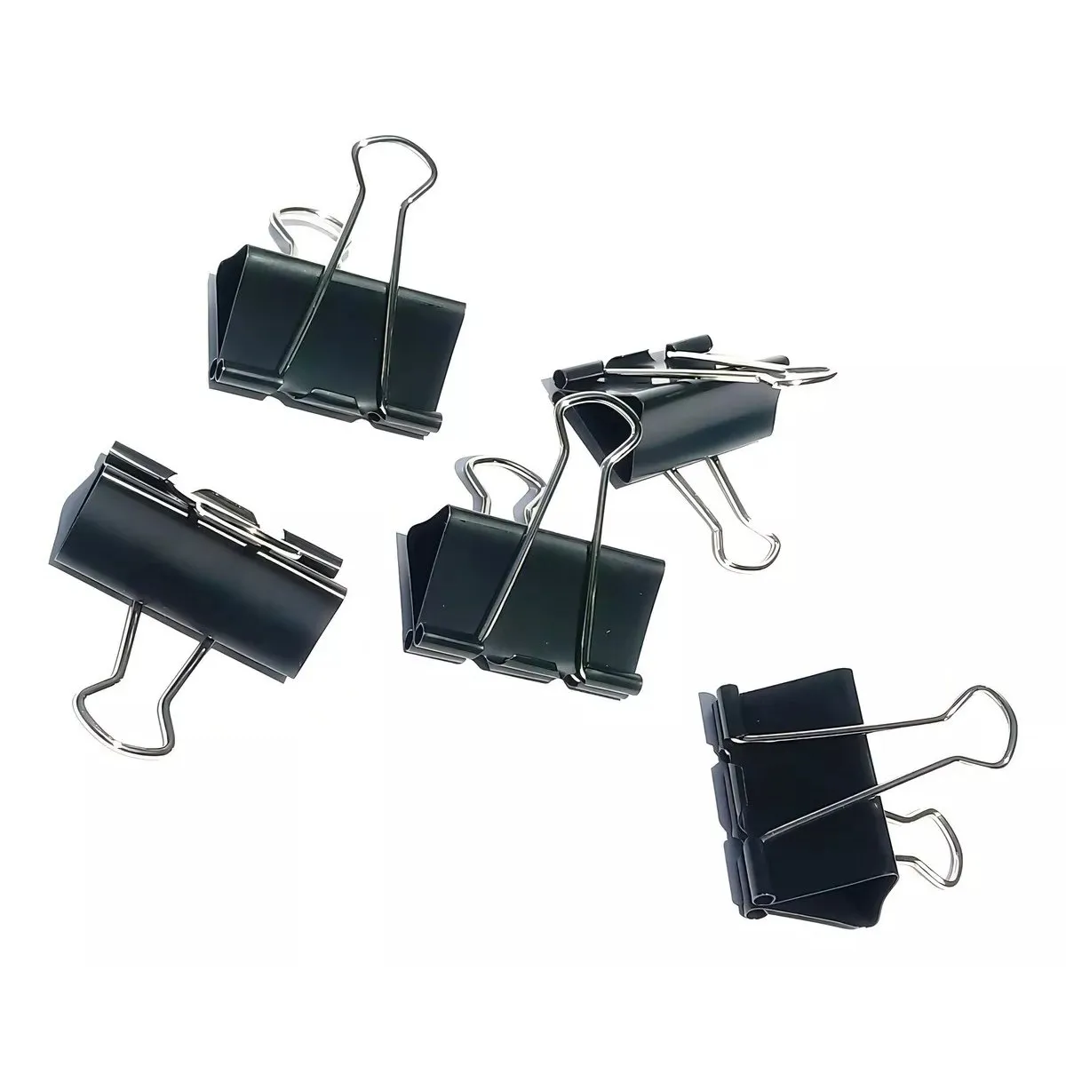 MOTARRO - Clip Apretador Binder Metal Sujetapapel 41 Mm Pack 24 Piezas