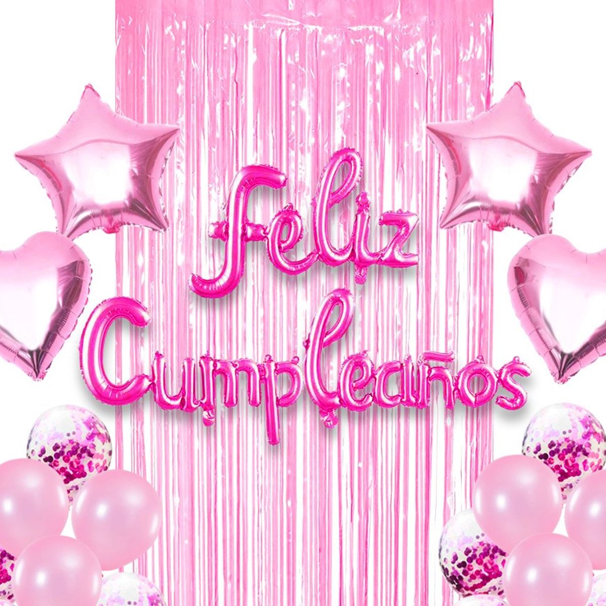 GENERICO - SET CORTINA GLOBO FC FUCSIA X1 UNI