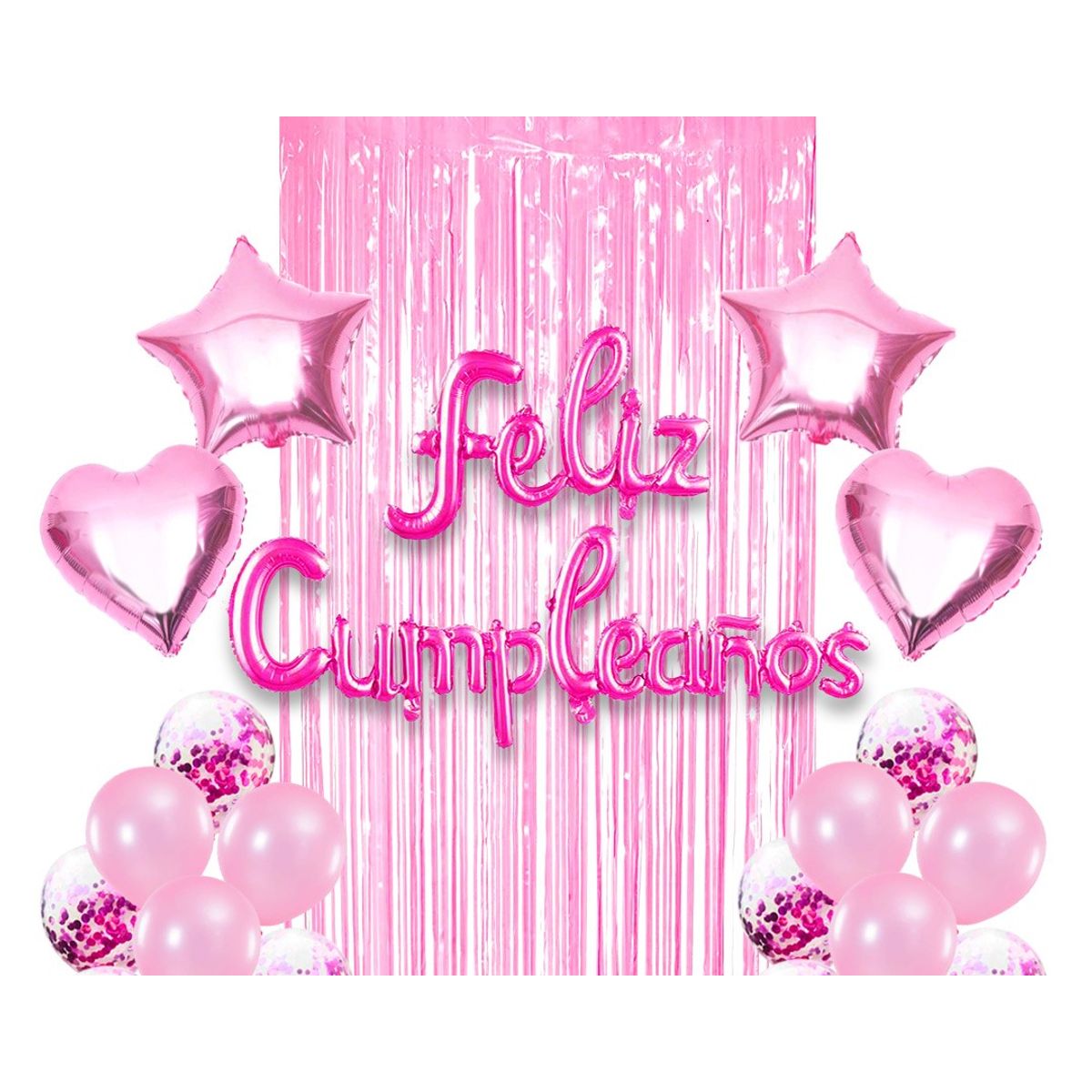 GENERICO - SET CORTINA GLOBO FC FUCSIA X1 UNI