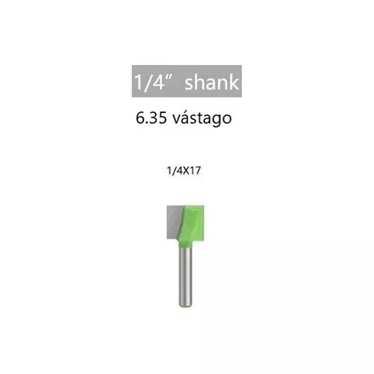 GENERICO - Fresa Madera Rectificadora Vástago ¼ X 17