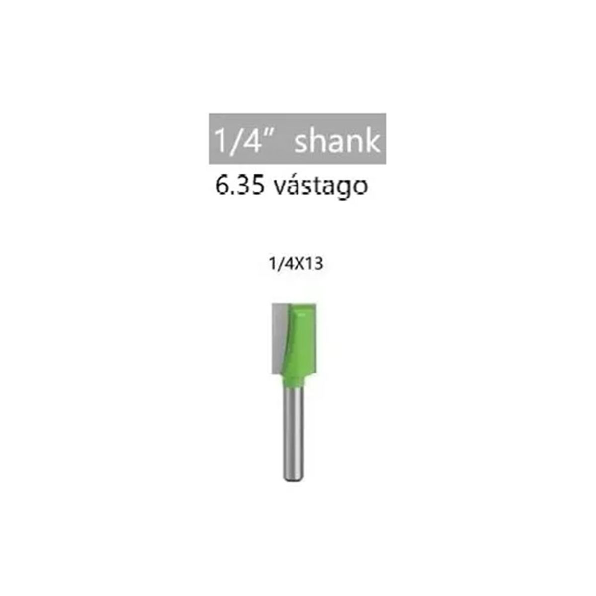 GENERICO - Fresa Madera Rectificadora Vástago ¼ X 13