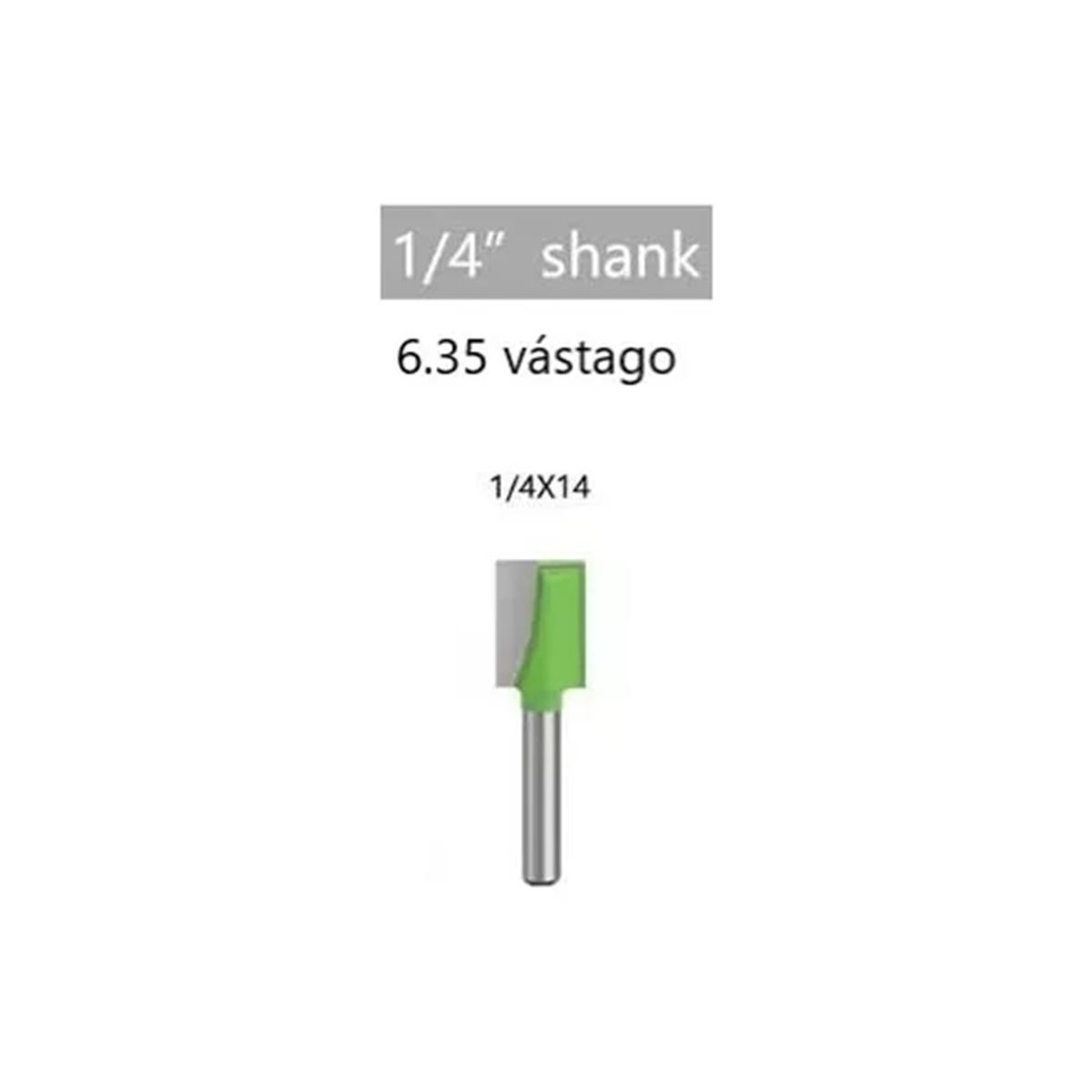 GENERICO - Fresa Madera Rectificadora Vástago ¼ X 14