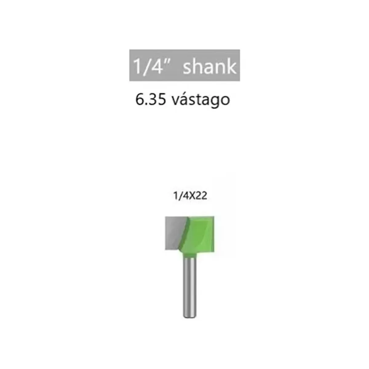 GENERICO - Fresa Madera Rectificadora Vástago ¼ X 22