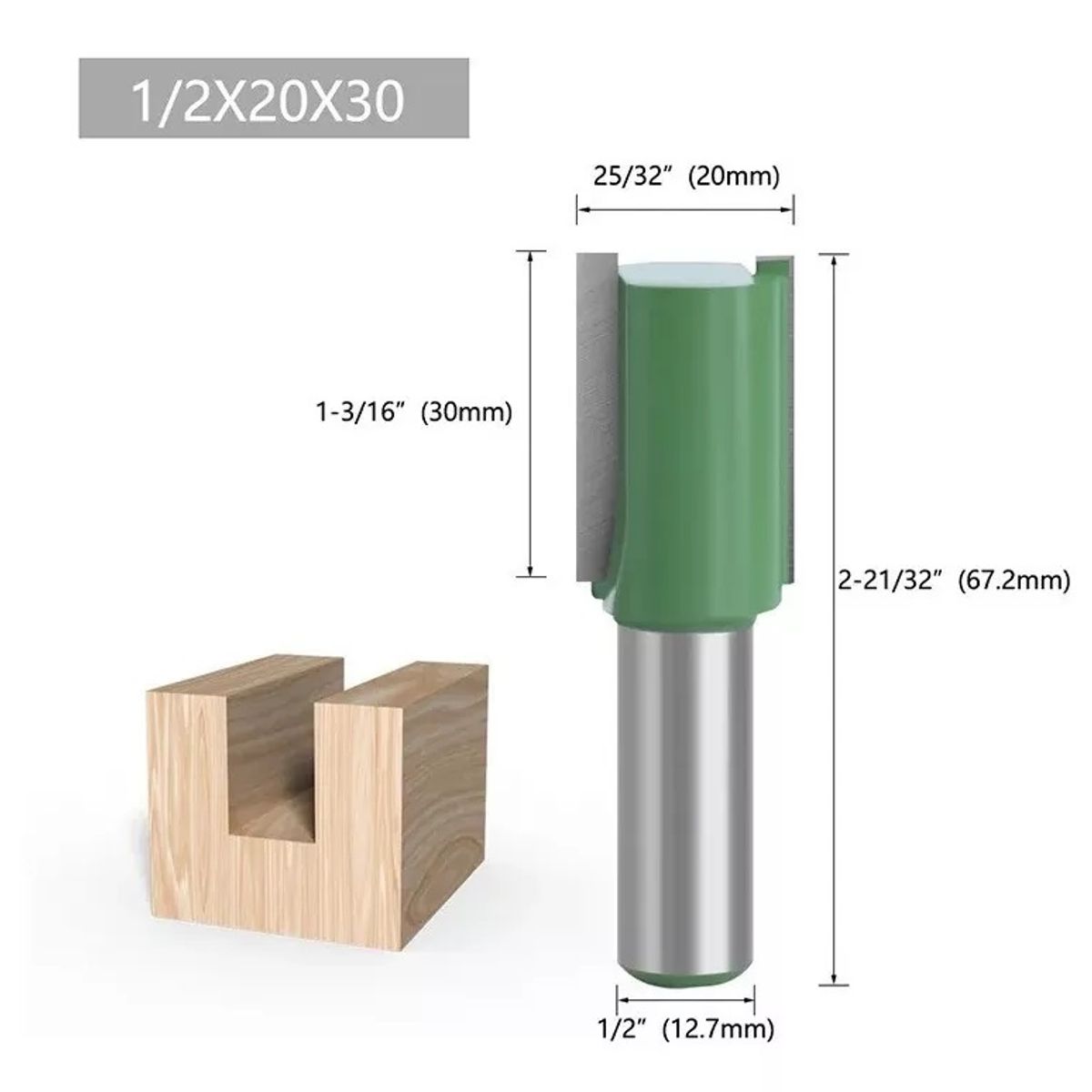 GENERICO - FRESA MADERA RECTA TOMA ½  x 20 mm